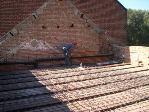 Ferraillage et béton sur voutes